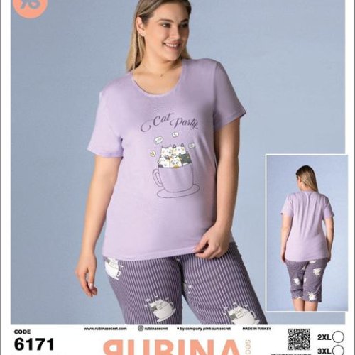 Пижама Disneyopt (2XL-4XL) DS389-6171 lilac (лето) Disneyopt DS389-6171 lilac