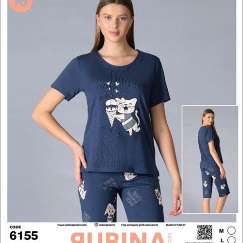 Пижама Disneyopt (M-XL) DS393-6155 navy (лето) Disneyopt DS393-6155 navy