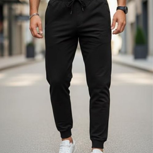 Штаны спорт Vip Stendo (M-3XL) VS5846 black (деми) Vip Stendo VS5846 black