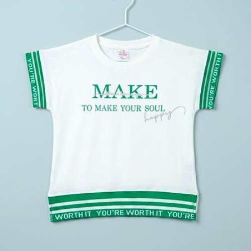 Футболка Dino (8-12) DN1021 white-green (лето) Dino DN1021 white-green