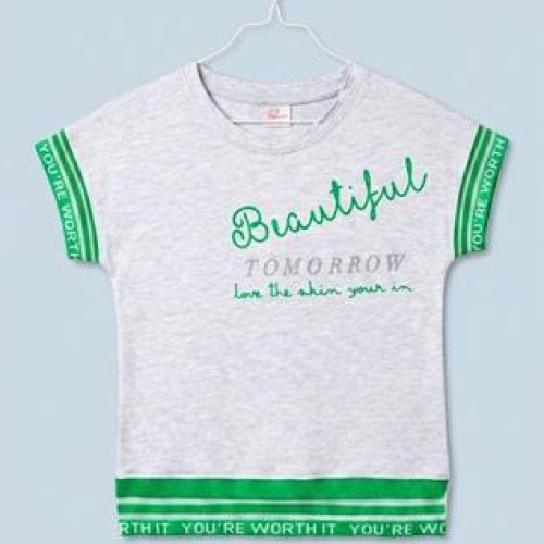 Футболка Dino (8-12) DN1025 l.grey-green (лето) Dino DN1025 l.grey-green