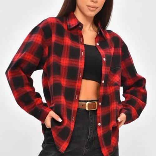 Рубашка Seven Group (M-2XL) 104-1 red (деми) Seven Group 104-1 red