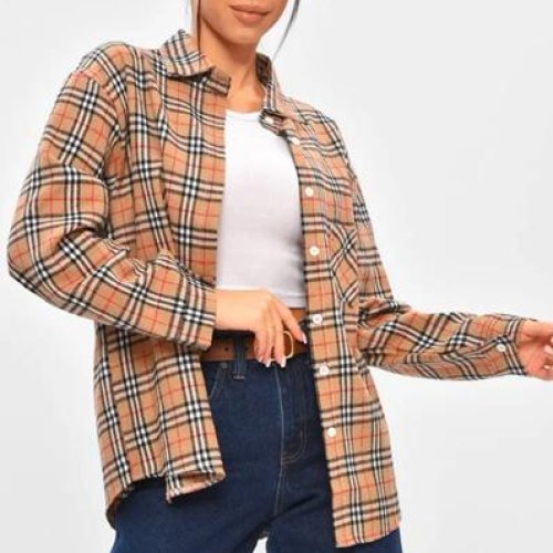 Рубашка Seven Group (M-2XL) 104-3 beige (деми) Seven Group 104-3 beige