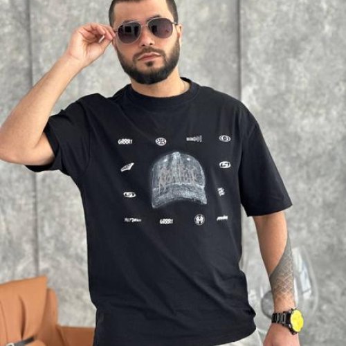 Футболка Balami (L-3XL) BL145 black (лето) Balami BL145 black
