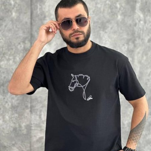 Футболка Balami (M-3XL) BL147 black (лето) Balami BL147 black