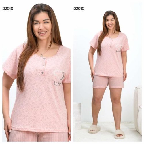 Пижама Vehuiah (2XL-4XL) 202010 beige (лето) Vehuiah 202010 beige