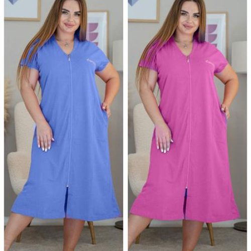 Халат Vehuiah (L-4XL) 274505 pink (лето) Vehuiah 274505 pink