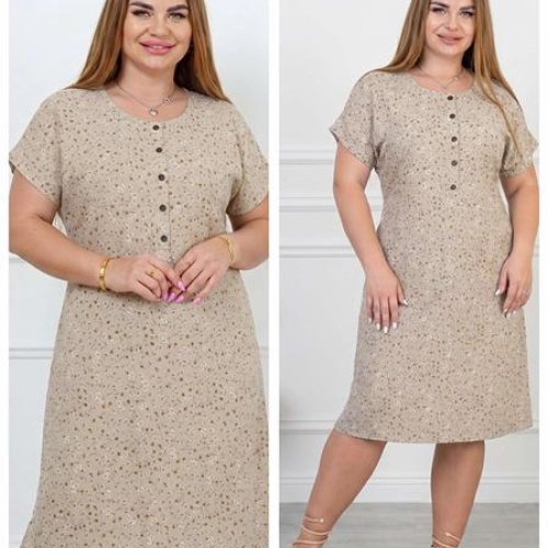 Платье Vehuiah (52-54) 58003 beige (лето) Vehuiah 58003 beige