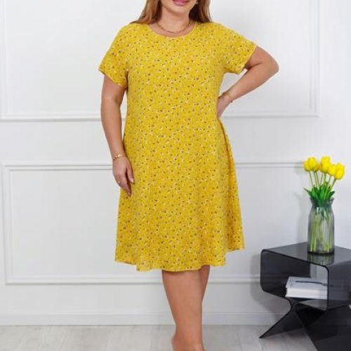 Платье Vehuiah (54-56) VH119 yellow (лето) Vehuiah VH119 yellow