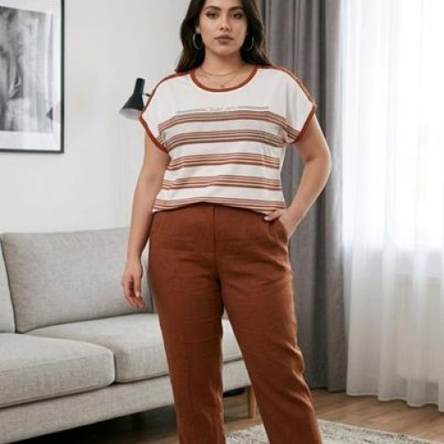 Футболка Kosta (48-52) 5207 white-camel (лето) Kosta 5207 white-camel