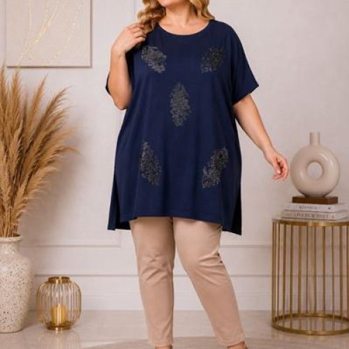 Туника Global (46-54) GL109 navy (лето) Global GL109 navy