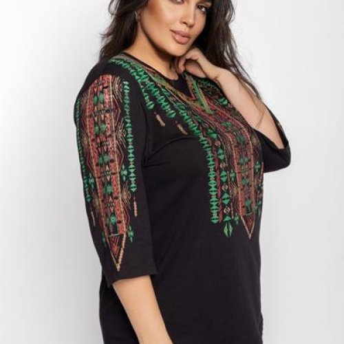 Вышиванка Global (56-66) GL146 black (лето) Global GL146 black