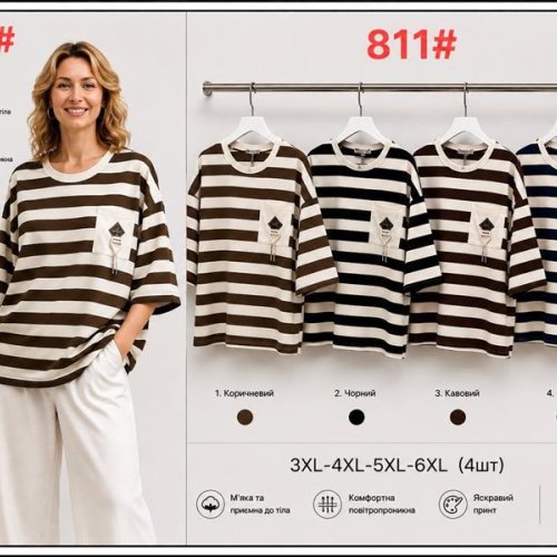 Свитер Immei (3XL-6XL) 811-4 navy (деми) Immei 811-4 navy