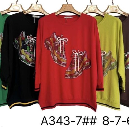 Свитер Immei (6XL-8XL) A343-7 red (деми) Immei A343-7 red