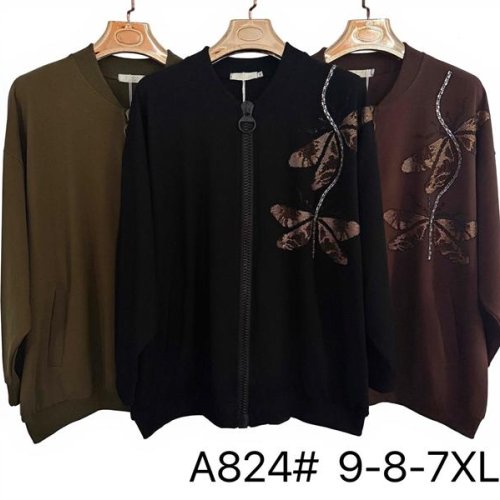 Кофта Immei (7XL-9XL) A824 black (деми) Immei A824 black