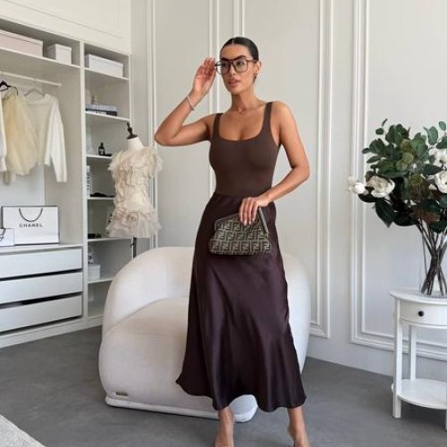 Юбка Akulova (S-XL) 5517 brown (лето) Akulova 5517 brown