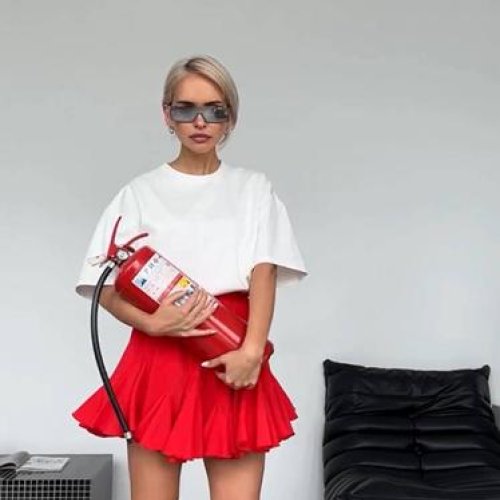Юбка-шорты Akulova (42-48) 217 red (лето) Akulova 217 red