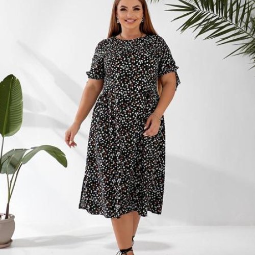 Платье Akulova (50-58) 2041 black (лето) Akulova 2041 black