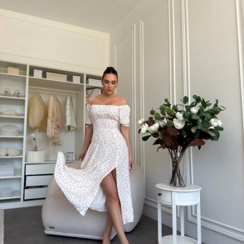 Платье Akulova (S-XL) 932 white (лето) Akulova 932 white