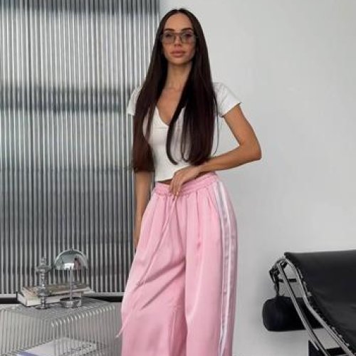 Штаны спорт Akulova (42-52) 421 pink (деми) Akulova 421 pink