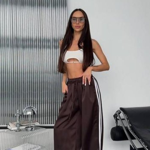 Штаны спорт Akulova (42-52) 421 brown (деми) Akulova 421 brown