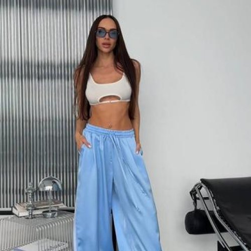 Штаны спорт Akulova (42-52) 421 l.blue (деми) Akulova 421 l.blue