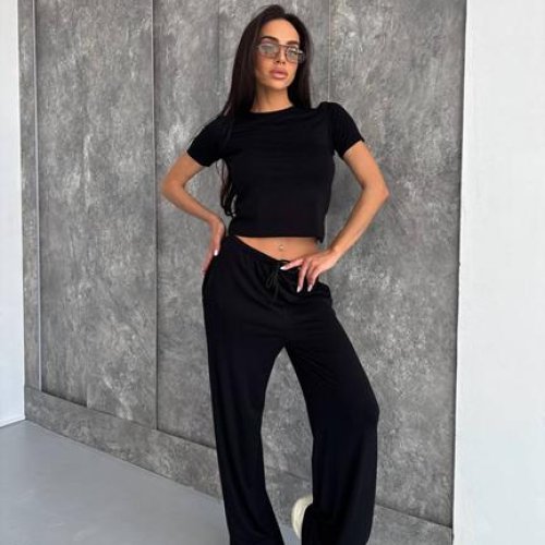 Костюм спорт Akulova (42-48) 418 black (лето) Akulova 418 black
