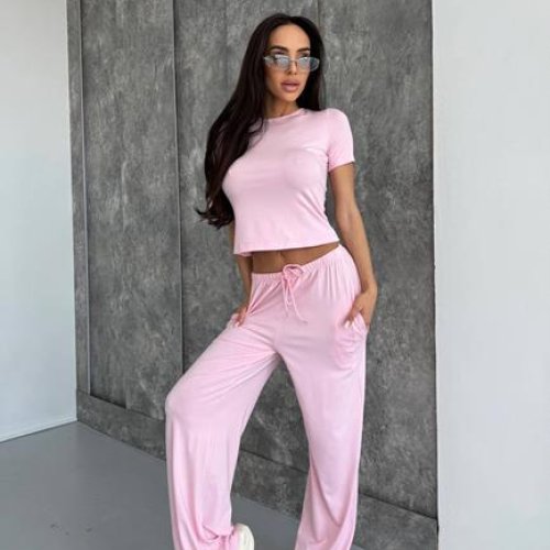 Костюм спорт Akulova (42-48) 418 pink (лето) Akulova 418 pink