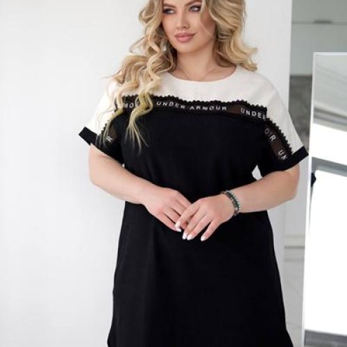 Платье Akulova (46-56) 2054 black-white (лето) Akulova 2054 black-white
