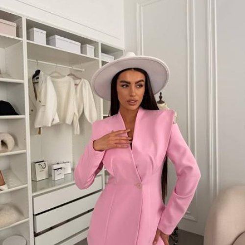 Пиджак Akulova (S-XL) 5715 pink (лето) Akulova 5715 pink