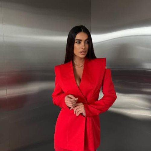 Пиджак Akulova (S-XL) 5715 red (лето) Akulova 5715 red