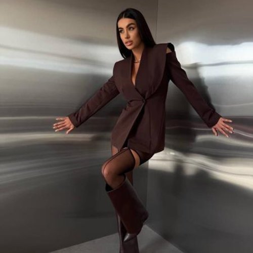 Пиджак Akulova (S-XL) 5715 brown (лето) Akulova 5715 brown