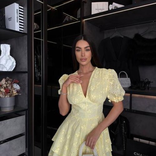 Платье Akulova (S-XL) 5664 yellow (лето) Akulova 5664 yellow