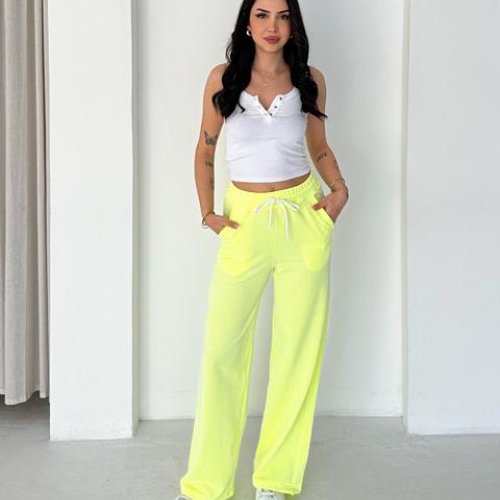 Штаны Prenses (S-2XL) PR80 yellow (лето) Prenses PR80 yellow