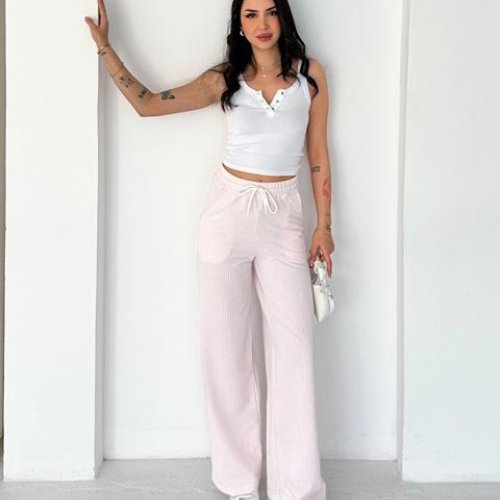 Штаны Prenses (S-2XL) PR81 l.pink (лето) Prenses PR81 l.pink