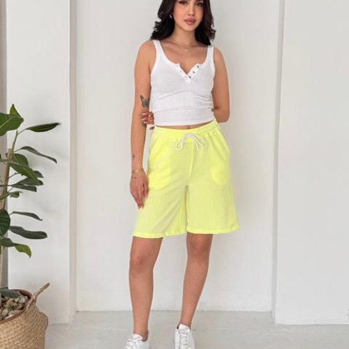 Шорты Prenses (S-2XL) PR88 yellow (лето) Prenses PR88 yellow