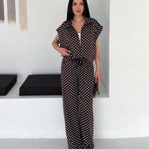 Костюм спорт Prenses (S-2XL) RR63 brown (лето) Prenses RR63 brown