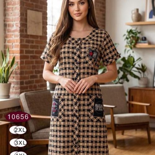 Халат Anion (2XL-5XL) 10656 beige (лето) Anion 10656 beige
