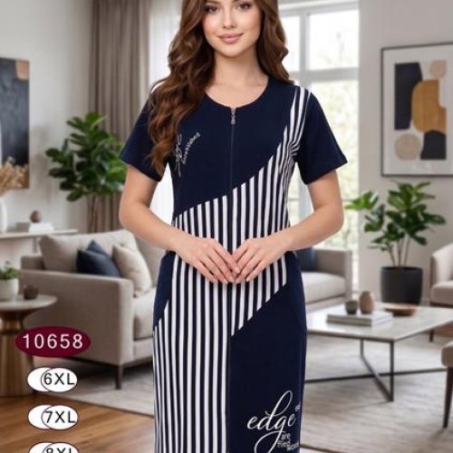 Халат Anion (6XL-9XL) 10658 navy (лето) Anion 10658 navy