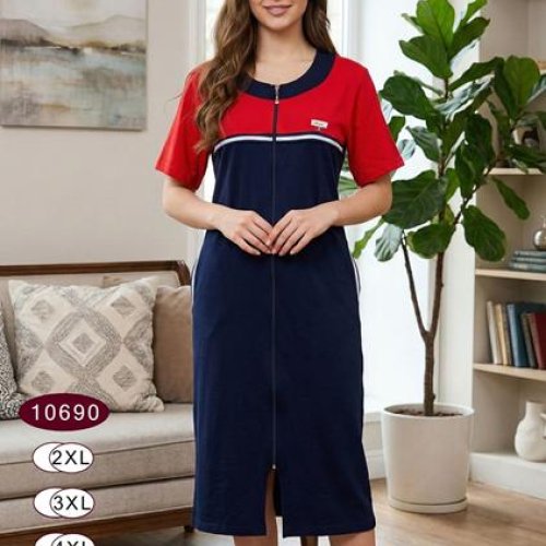 Халат Anion (2XL-5XL) 10690 navy (лето) Anion 10690 navy