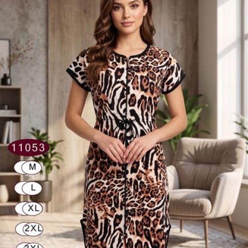 Халат Anion (2XL-5XL) 11053 brown (лето) Anion 11053 brown