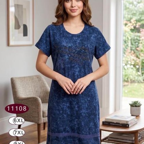 Платье Anion (6XL-9XL) 11108 blue (лето) Anion 11108 blue