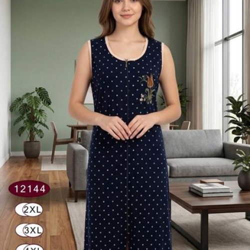 Халат Anion (2XL-5XL) 12144 navy (лето) Anion 12144 navy