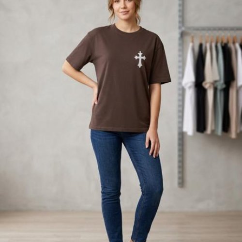 Футболка Newe (2XL-3XL) 400 brown (лето) Newe 400 brown