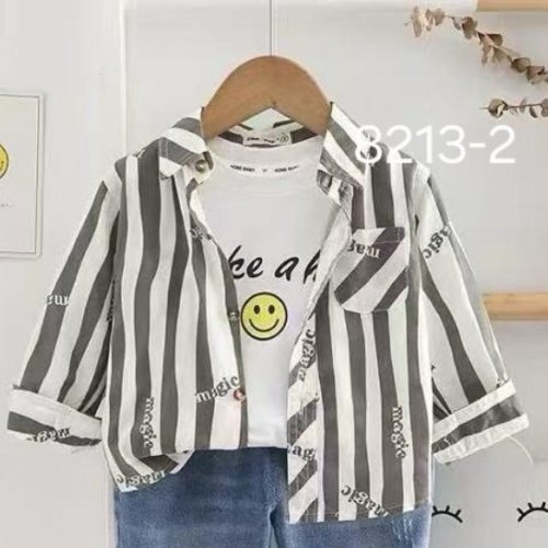 Рубашка Фунтик (5-9) 8213-2 d.grey (деми) Фунтик 8213-2 d.grey