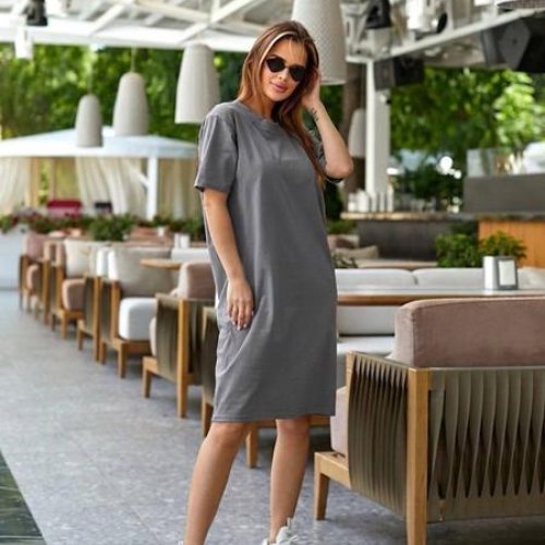Платье BAT (42-48) 601-4 grey (лето) BAT 601-4 grey