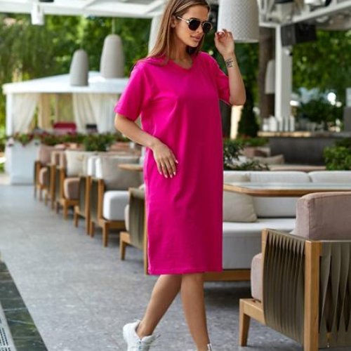 Платье BAT (42-48) 610-1 pink (лето) BAT 610-1 pink