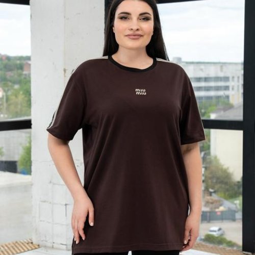 Футболка AZNA (XL-4XL) Ф03 chocolate (лето) AZNA Ф03 chocolate