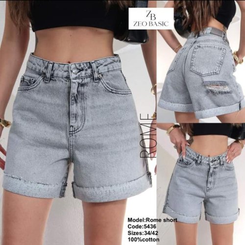 Шорты Jeans Style (34-42) 5436 l.grey (лето) Jeans Style 5436 l.grey
