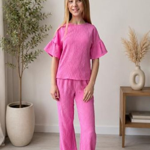 Костюм Moda school (122-152) 8543 fuchsia (лето) Moda school 8543 fuchsia